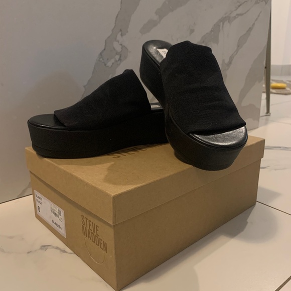 Steve Madden black slinky 90’s platform - Picture 1 of 6